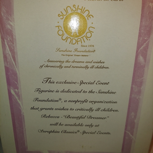 1999 Seraphim Classics Rebecca Beautiful Dreamer Limited Edition - Picture 11 of 14